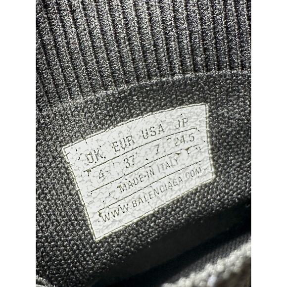 Balenciaga Black Knit Fabric Speed Trainer Lace up Sneakers  Balenciaga Speed Trainer Black Pink Knit High Top Sneakers Size 37